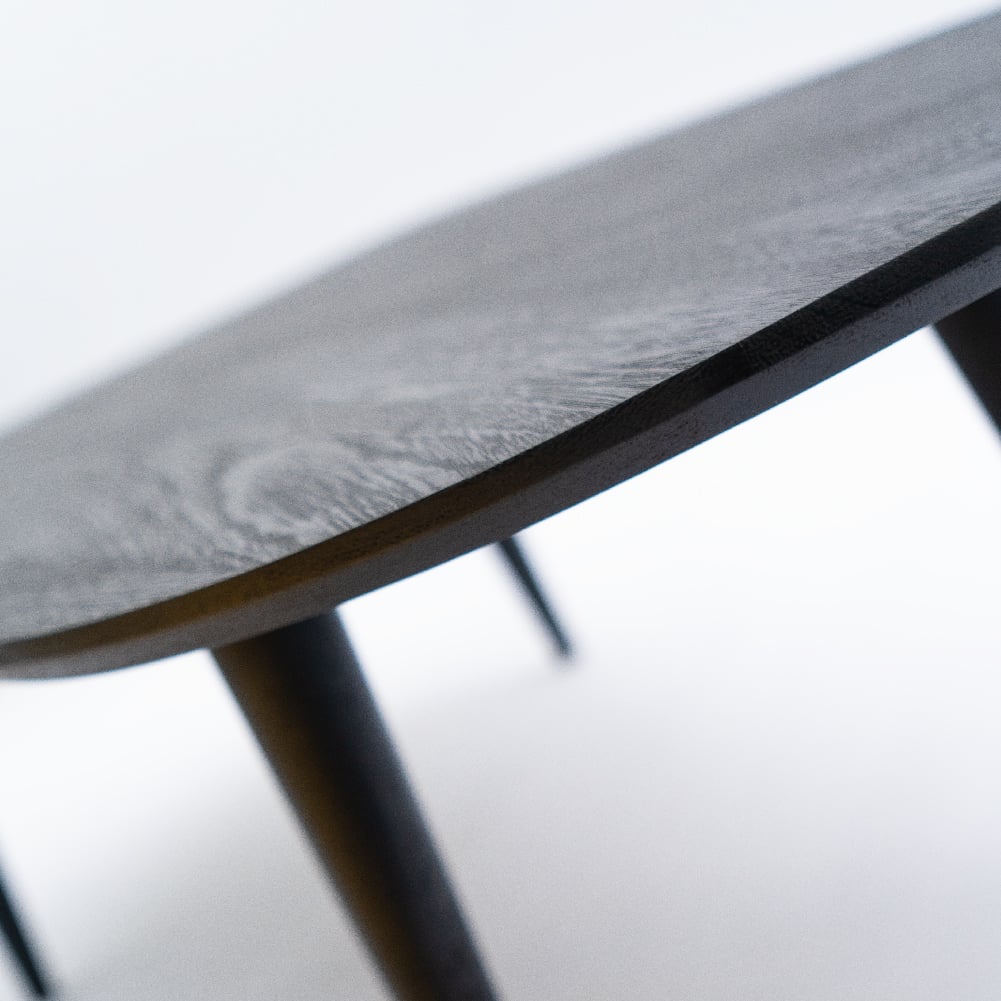 MESA DE CENTRO NEGRA DE MADERA NATURAL GREENSALT - 3