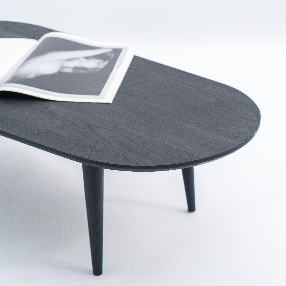 MESA DE CENTRO NEGRA DE MADERA NATURAL GREENSALT - 5