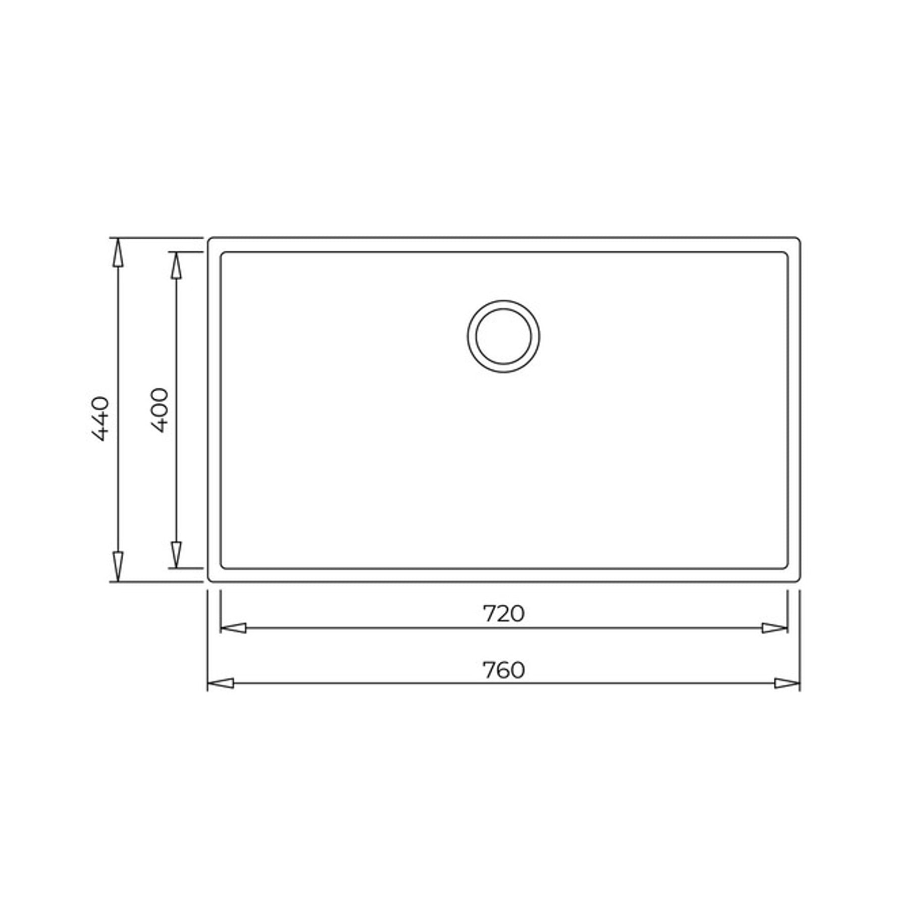 LAVADERO DE COCINA BAJO TABLERO GRANITO SQUARE 72.40 TG TEKA - 2