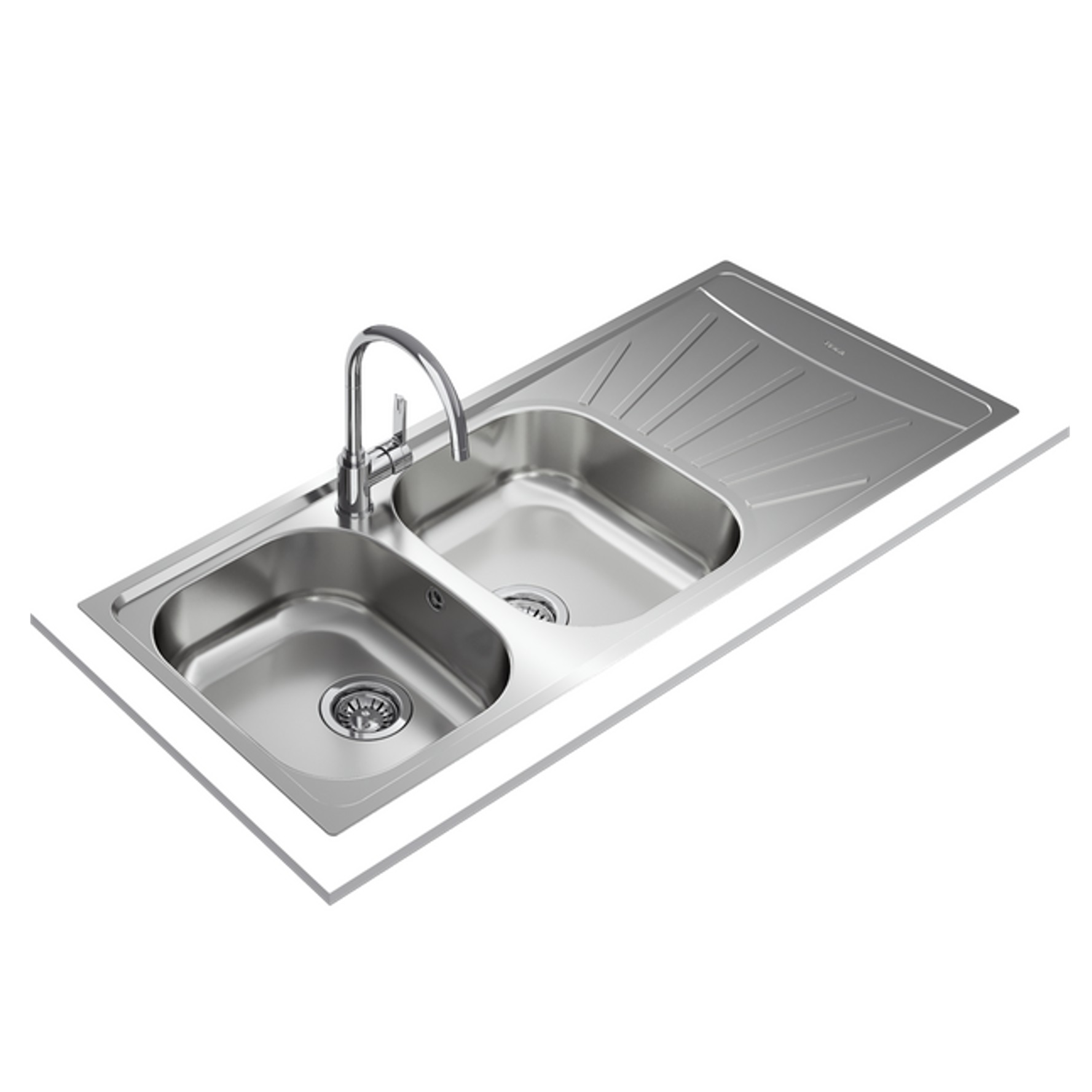LAVADERO TEKA STARBRIGHT 80 E-XN 2C 1E 116 X 50 CM - 3