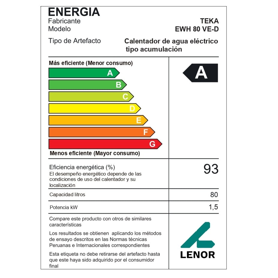 TERMA ELÉCTRICA 80L BLANCA SMART EWH 80 VE-D TEKA - 6