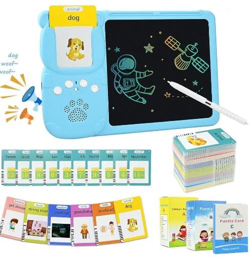TARJETAS DIDÁCTICAS PARLANTES CON PIZARRA MÁGICA LCD - 1