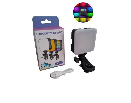 LUZ LED RGB RECARGABLE CON CLIP AY-83 - 1
