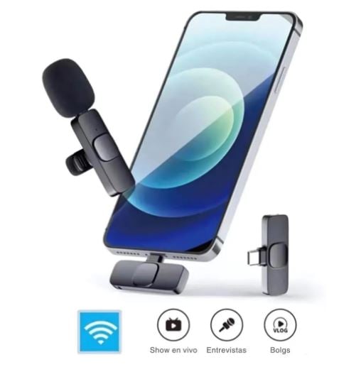 MICRÓFONO INALÁMBRICO RECARGABLE TIPO C - K8 - 1