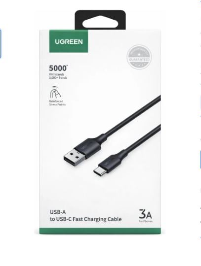 CABLE UGREEN US287 USB A A USB C 3A 1 METRO NYLON - 1