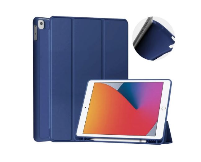 FUNDA DE IPAD PRO 11 2024' IMANTADA CON PORTALÁPIZ AZUL RESISTENTE A CAIDAS Y GOLPES - 1