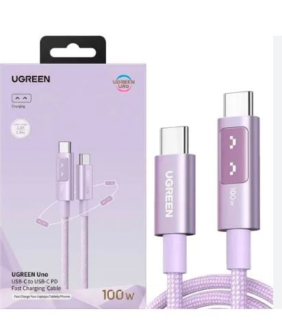 CABLE UGREEN UNO USB-C A USB-C PD CON UNA POTENCIA DE HASTA 100 W, - 1