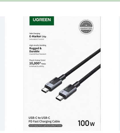 CABLE USB-C A USB-C UGREEN (MODELO L512/US261) - 1