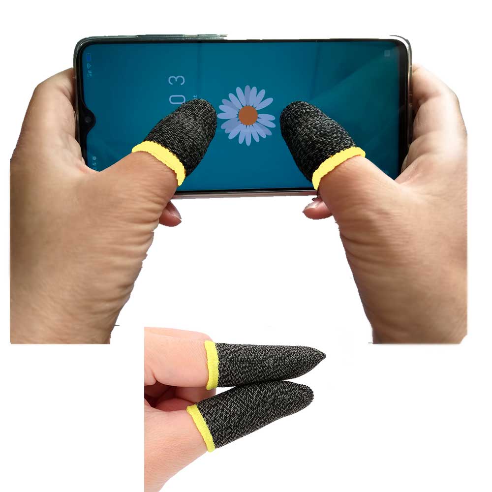 GUANTES GAMER DEDO DISPARADOR 2UND CELULAR TABLET DEDAL ANTISUDOR - 1