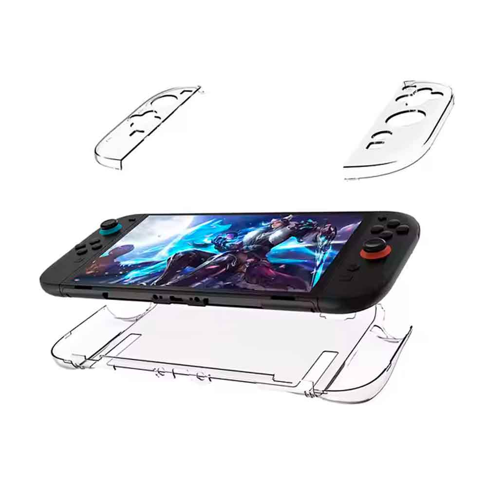 CASE PARA NINTENDO SWITCH 2 TRANSPARENTE 5 PIEZAS RÍGIDO - 2