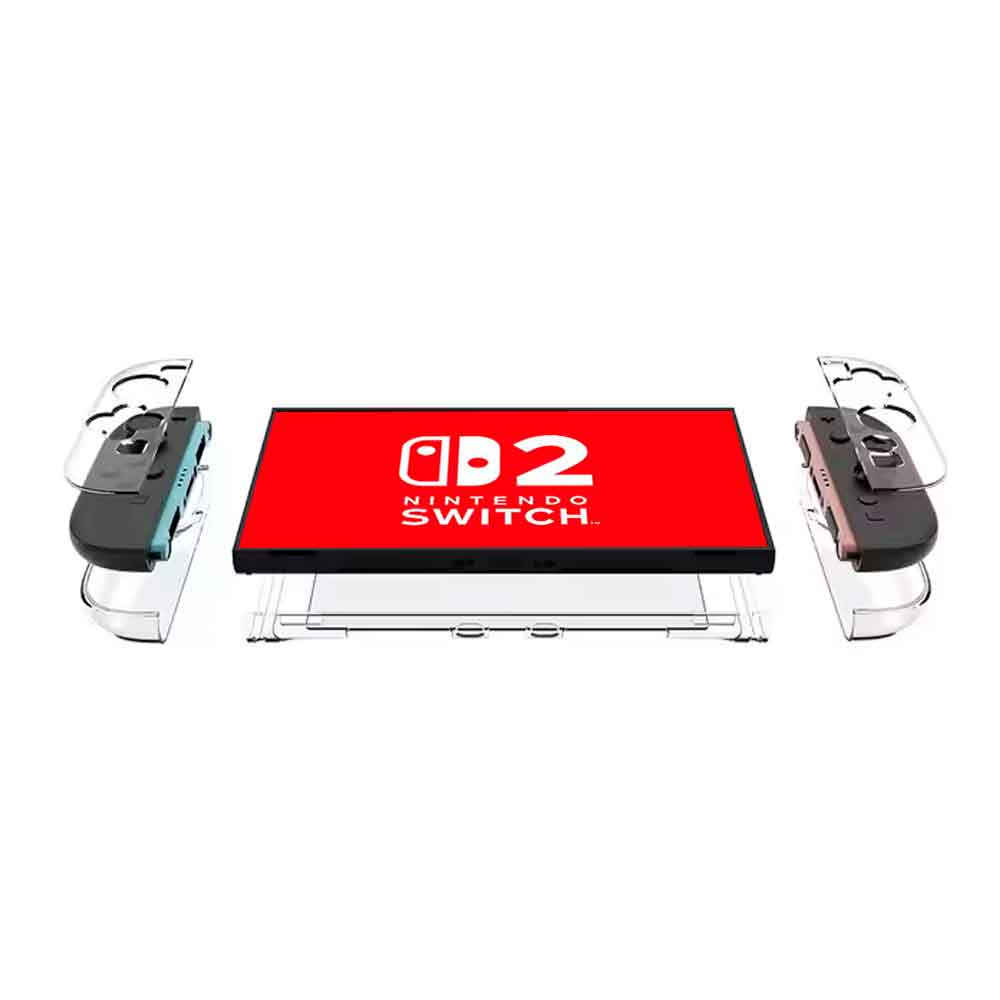 CASE PARA NINTENDO SWITCH 2 TRANSPARENTE 5 PIEZAS RÍGIDO - 4