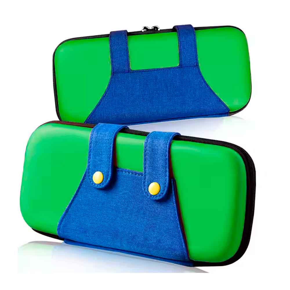 ESTUCHE PARA NINTENDO SWITCH 2 RÍGIDO EVA LUIGI VERDE/AZUL - 3
