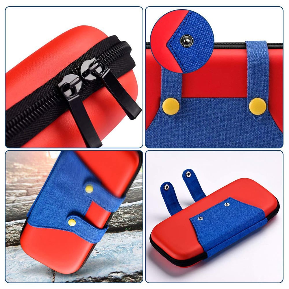 ESTUCHE PARA NINTENDO SWITCH 2 RÍGIDO EVA MARIO ROJO/AZUL - 2