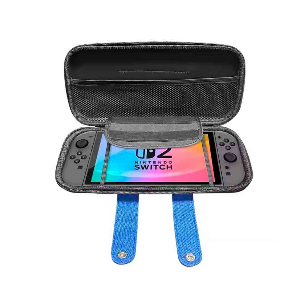 ESTUCHE PARA NINTENDO SWITCH 2 RÍGIDO EVA MARIO ROJO/AZUL - 4