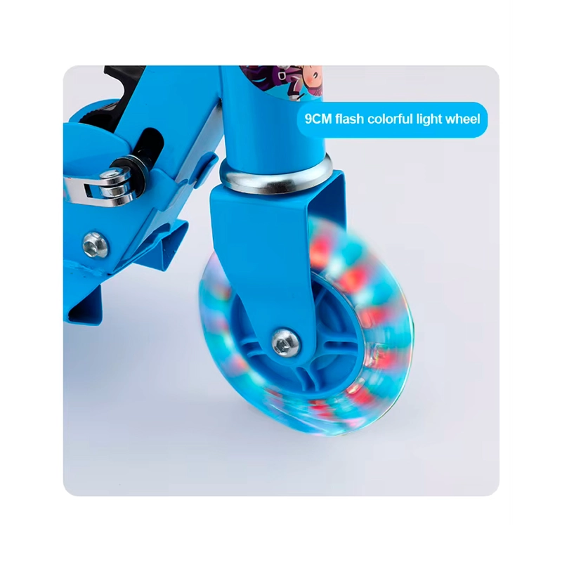 SCOOTER PARA NIÑOS AZUL CON LUCES 3 LLANTAS ALUMINIO - 3