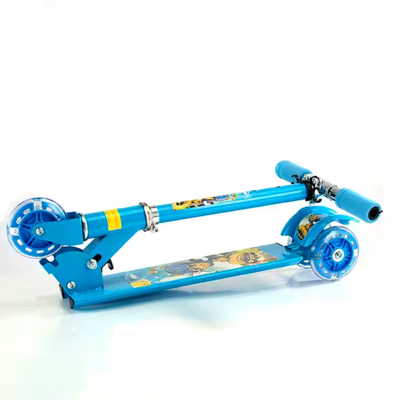 SCOOTER PARA NIÑOS AZUL CON LUCES 3 LLANTAS ALUMINIO - 4