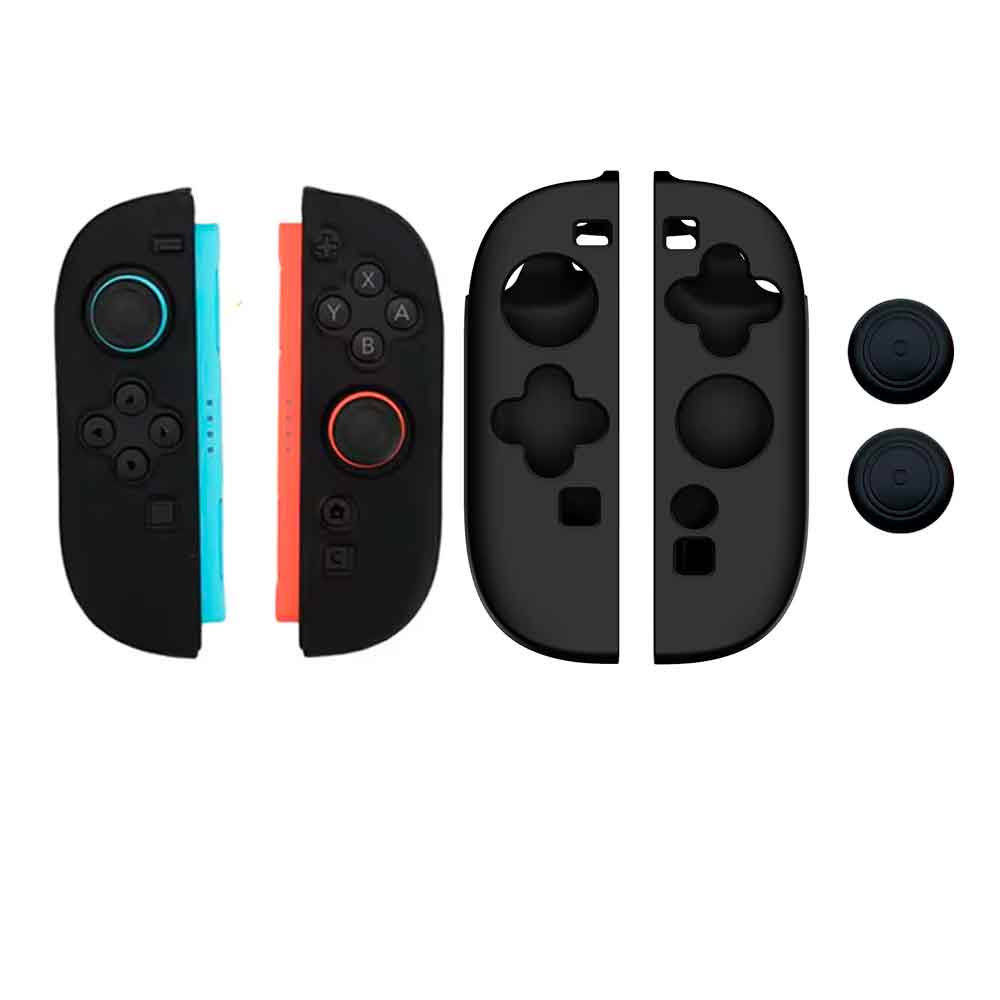 FUNDA PARA JOY CONS DE SWITCH 2 + 02 GRIPS NINTENDO SWITCH 2 PROTECTOR NEGRO - 2