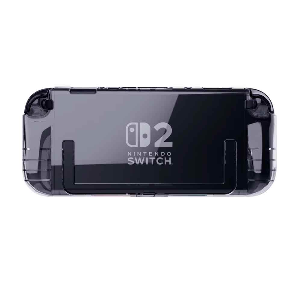 CASE PARA NINTENDO SWITCH 2 ERGONÓMICO ENTERIZO CON PORTAJUEGOS SILICON TRANSPARENTE - 3
