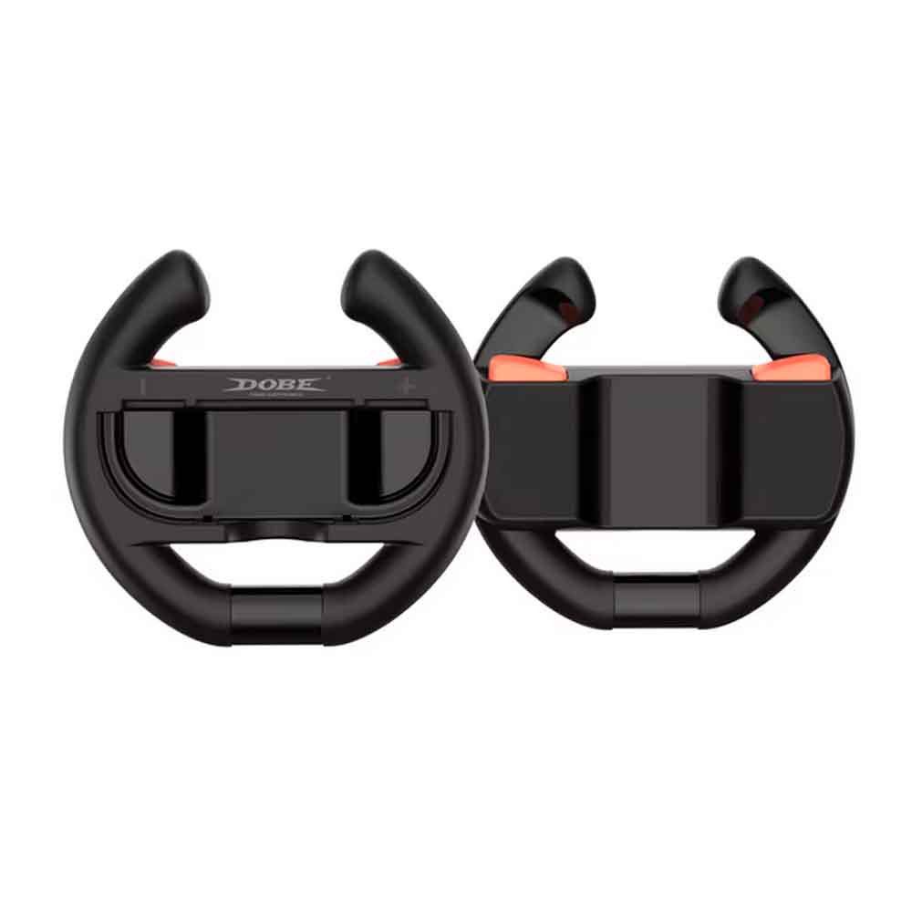 SET 2 UND SOPORTE TIMÓN PARA JOYCONS NINTENDO SWITCH 2 STEERING WHEEL NEGRO - 3