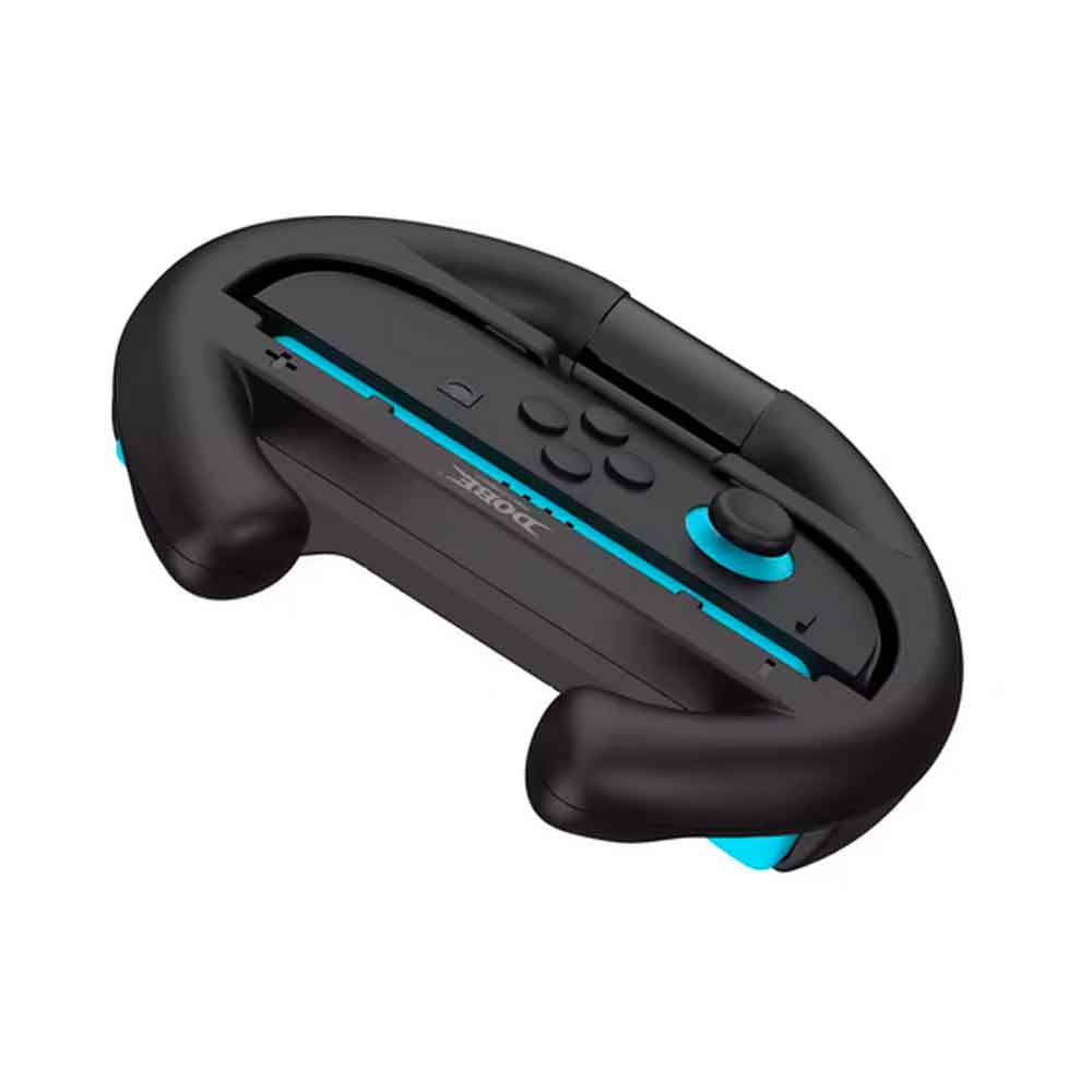 SET 2 UND SOPORTE TIMÓN PARA JOYCONS NINTENDO SWITCH 2 STEERING WHEEL NEGRO - 4
