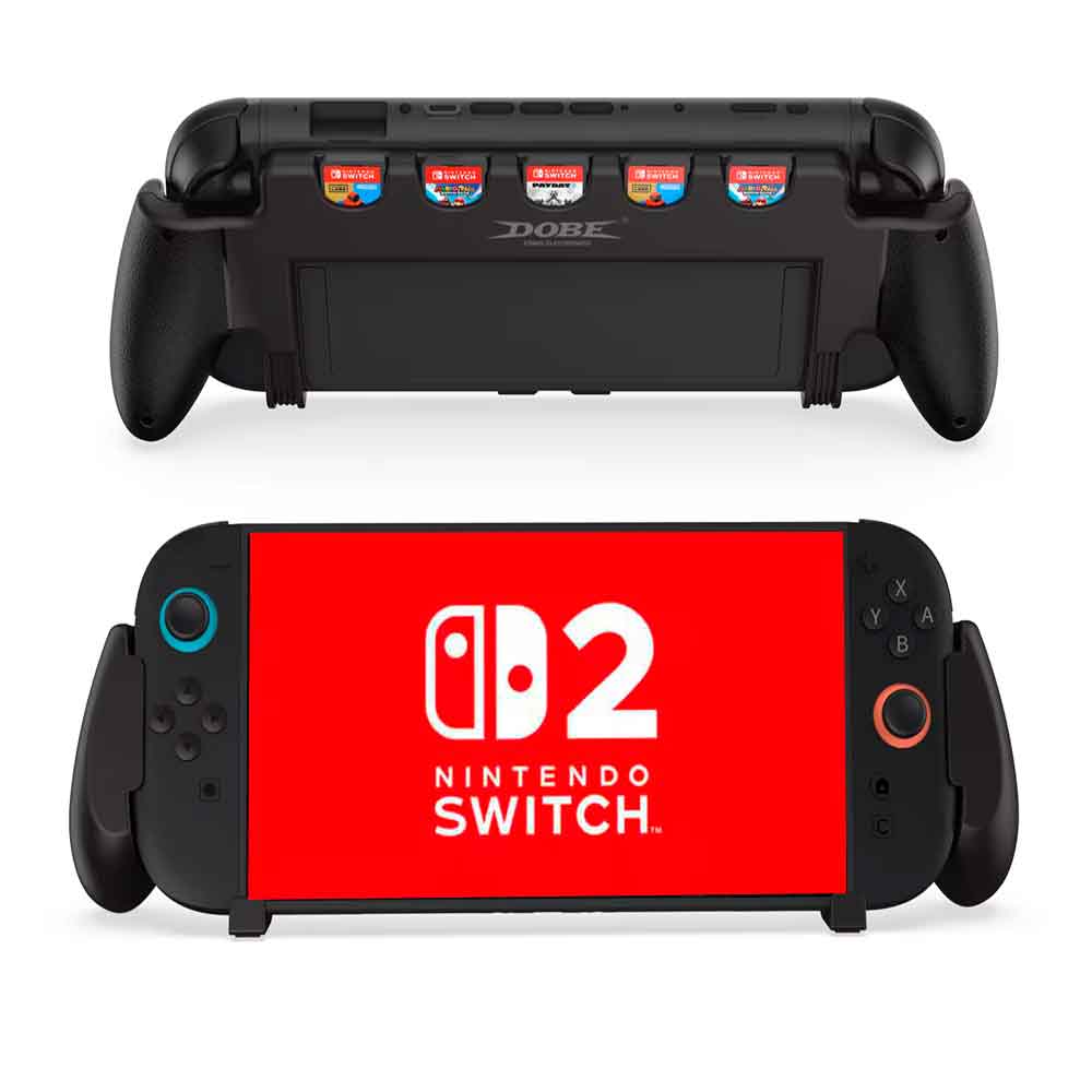 SUJETADOR PARA NINTENDO SWITCH 2 CON PORTAJUEGOS NEGRO - 1