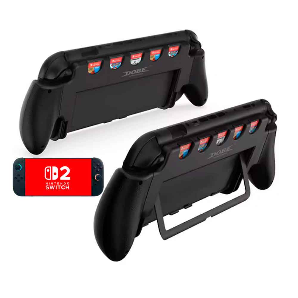 SUJETADOR PARA NINTENDO SWITCH 2 CON PORTAJUEGOS NEGRO - 2