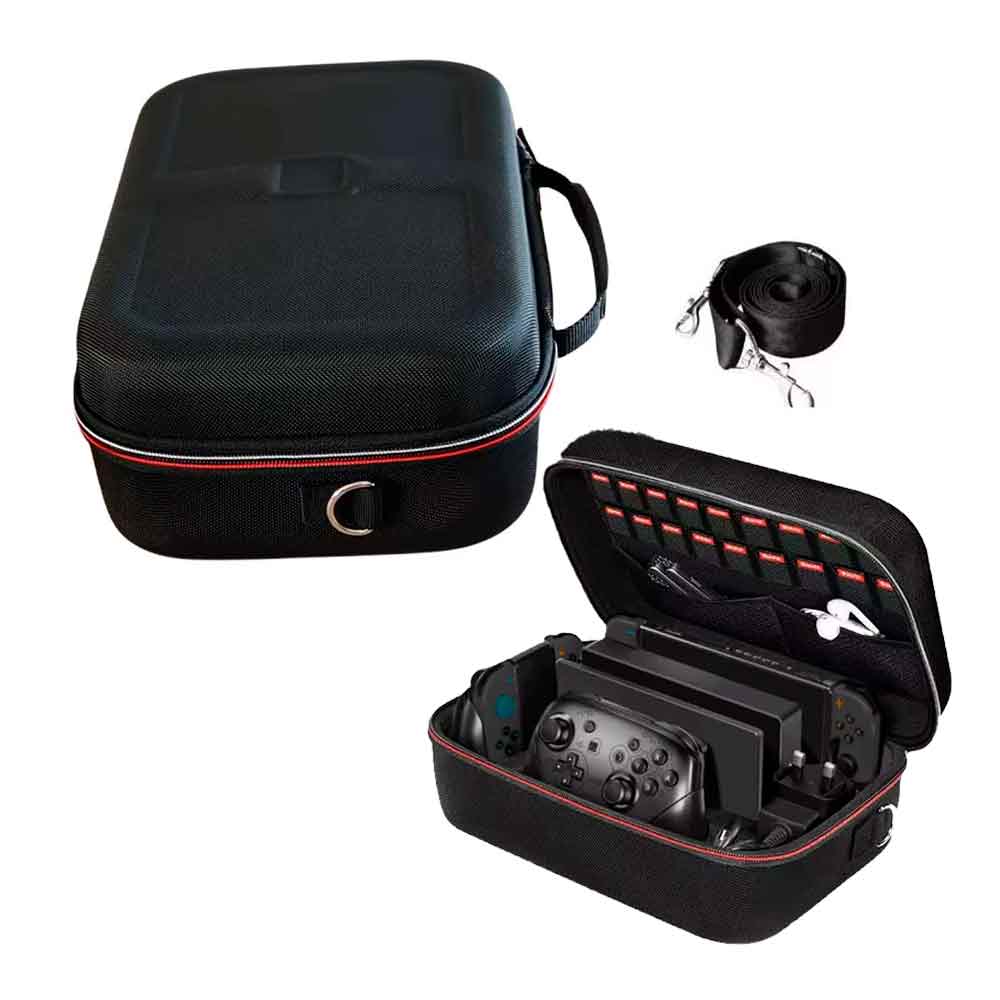 MALETA PARA NINTENDO SWITCH 2 GRANDE RESISTENTE NEGRO - 2