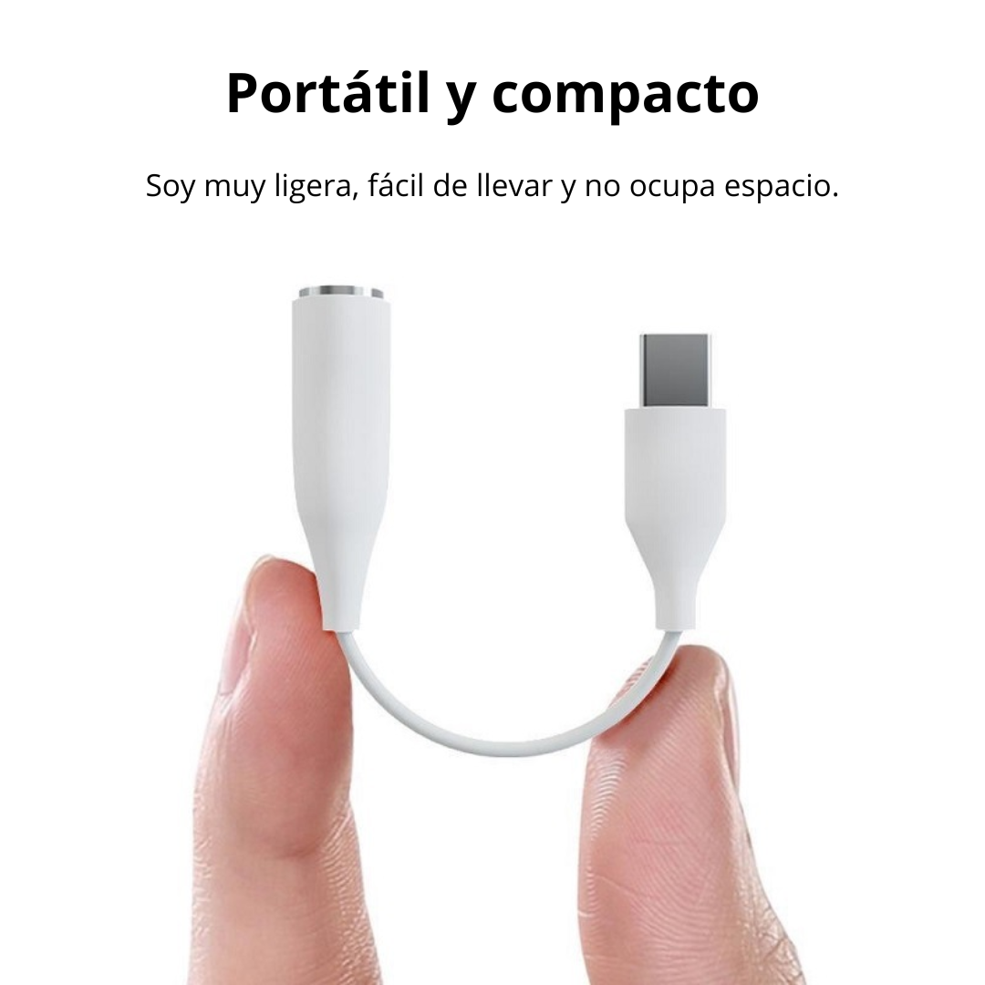 ADAPTADOR DE AUDIO BOSSNEY USB TIPO C A JACK 3.5 MM CALIDAD BS-H9527C - 3