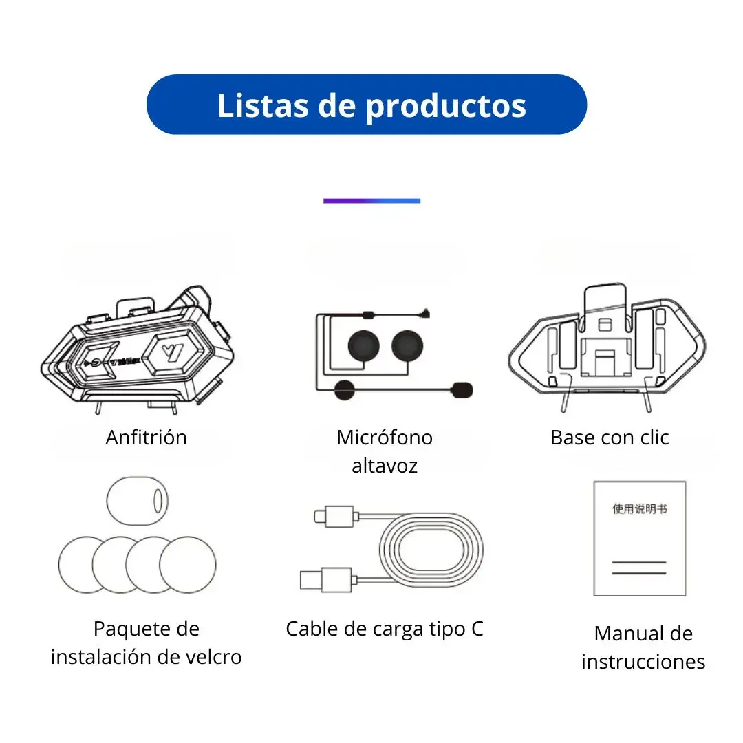 AURICULARES INALÁMBRICOS PARA CASCO SEISA MT-Y20MAX IPX6 LUCES RGB - 8