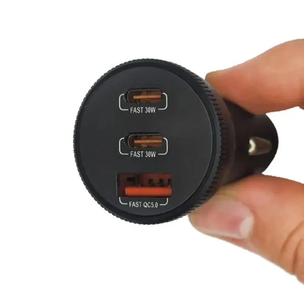 CARGADOR DE AUTO TRANYOO 78W USB + 2 TIPO C PD QC5.0 CARGA RÁPIDA C25 - 3