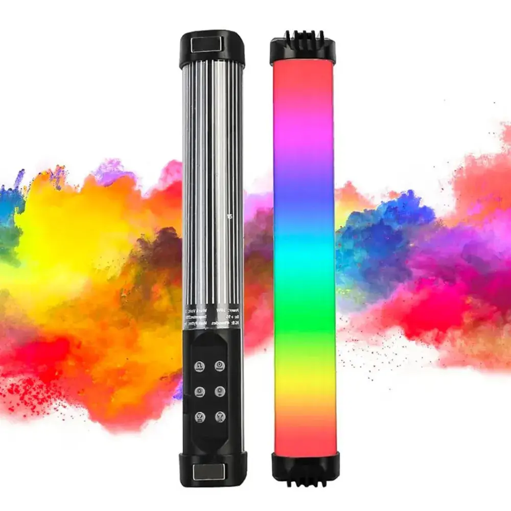 LÁMPARA DE FOTOGRAFÍA DE MANO REGULABLE LUZ LED RGB 49 MODOS RL-30SL - 1