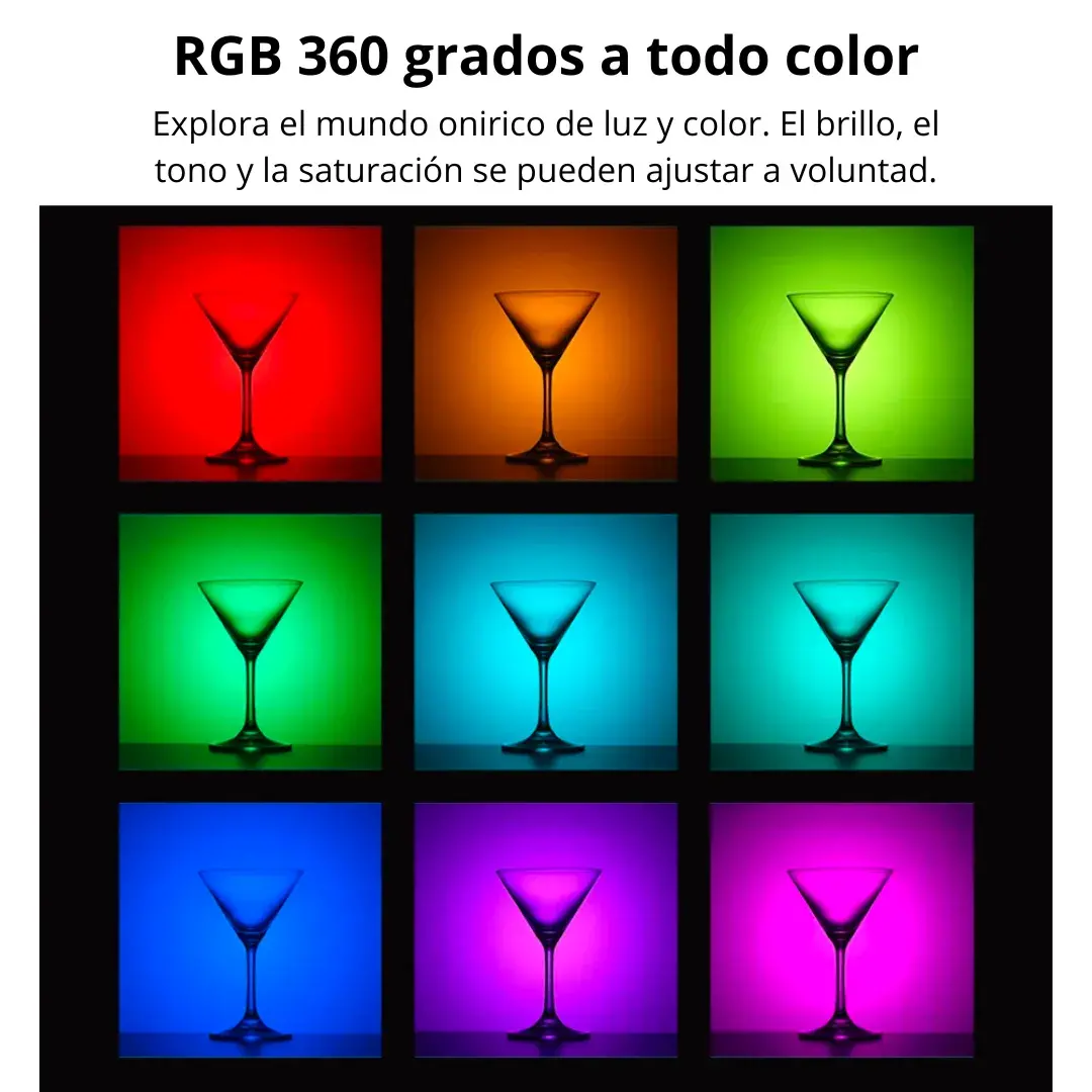 LÁMPARA DE FOTOGRAFÍA DE MANO REGULABLE LUZ LED RGB 49 MODOS RL-30SL - 3