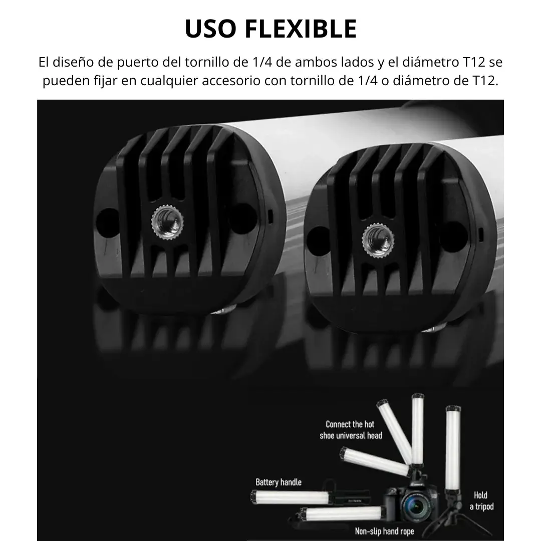 LÁMPARA DE FOTOGRAFÍA DE MANO REGULABLE LUZ LED RGB 49 MODOS RL-30SL - 5