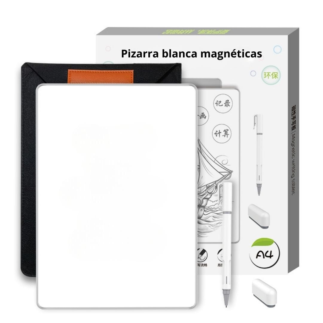 PIZARRA MAGNÉTICA A4 REUTILIZABLE PARA NOTAS CON BOLÍGRAFO - 1