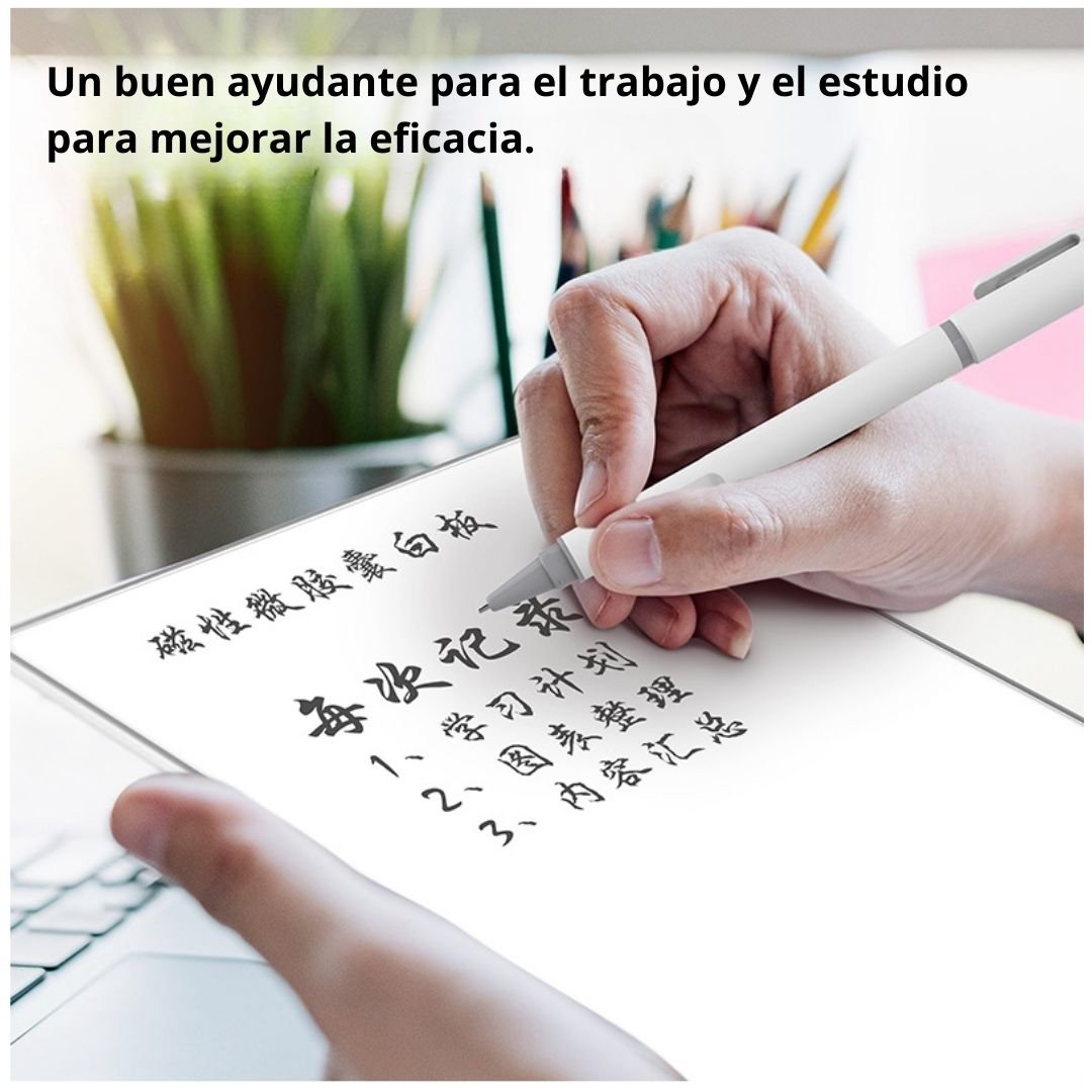 PIZARRA MAGNÉTICA A4 REUTILIZABLE PARA NOTAS CON BOLÍGRAFO - 3