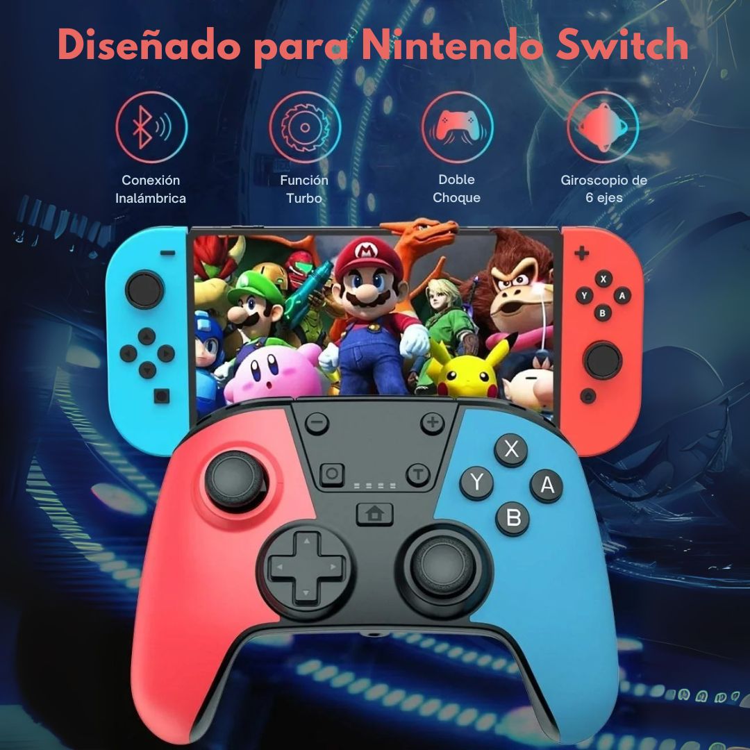 MANDO PRO INALÁMBRICO SWITCH CON NFC TURBO MACRO Y GIROSCOPIO - 2