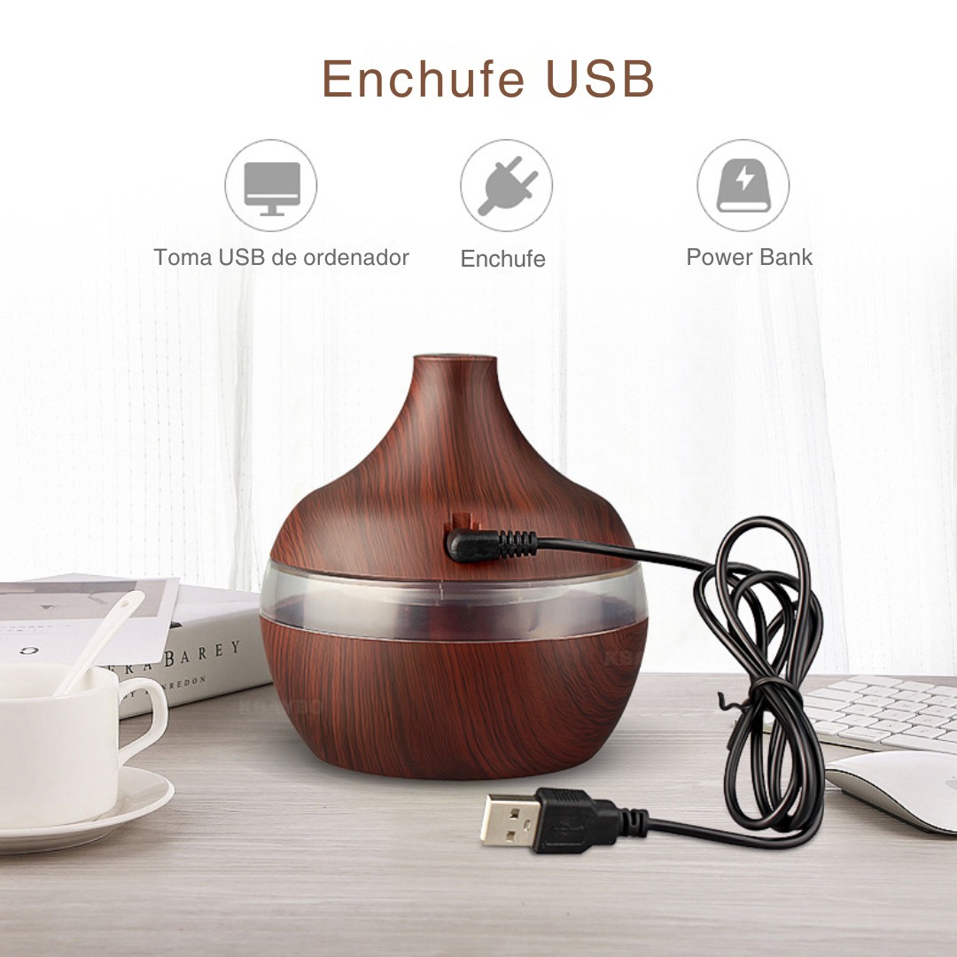 MINI HUMIDIFICADOR USB 130ML CON LUCES LED Y APAGADO AUTOMÁTICO - 6