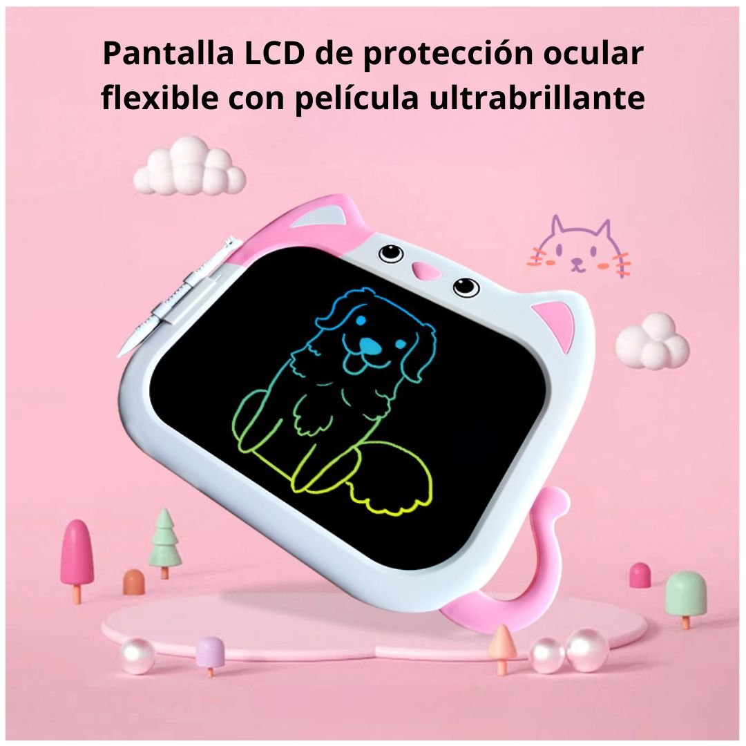 TABLETA DE ESCRITURA LCD 10” INFANTIL CON DISEÑO DE GATO - 3