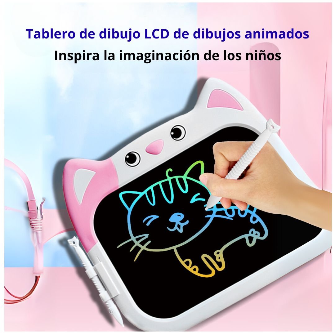 TABLETA DE ESCRITURA LCD 10” INFANTIL CON DISEÑO DE GATO - 5