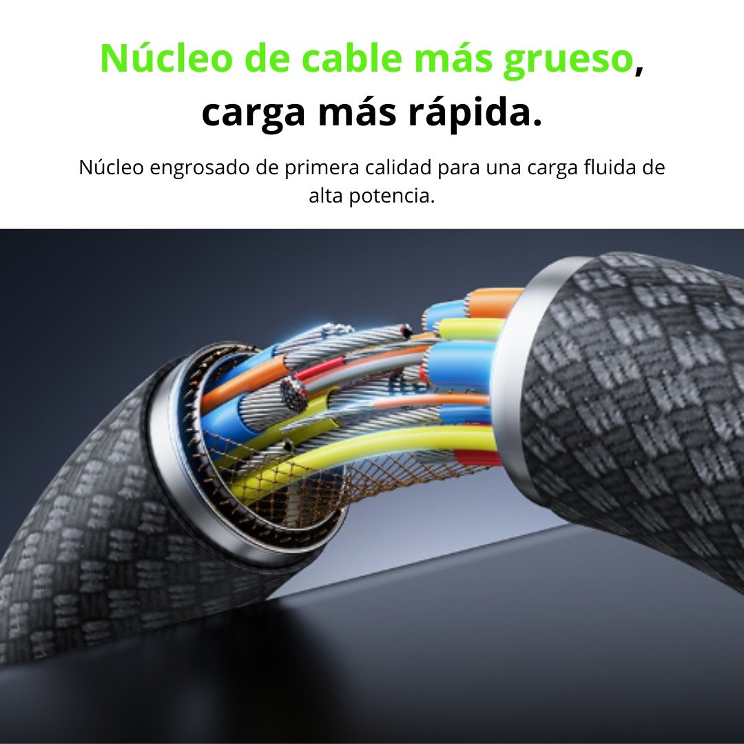 CABLE USB-C A USB-C 240W CON LED DINÁMICO Y CHIP E-MARKER 1.2 M - 8