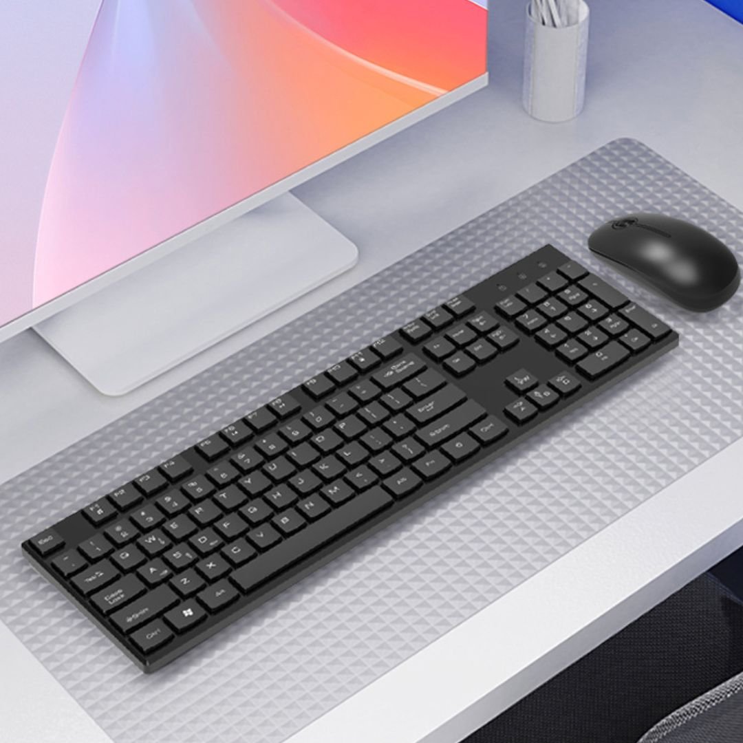 KIT TECLADO Y MOUSE INALÁMBRICO SEISA DN-K88 CON Ñ Y CONEXIÓN DUAL - 2