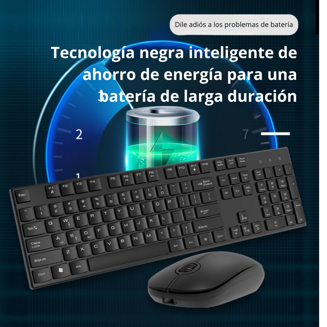 KIT TECLADO Y MOUSE INALÁMBRICO SEISA DN-K88 CON Ñ Y CONEXIÓN DUAL - 5