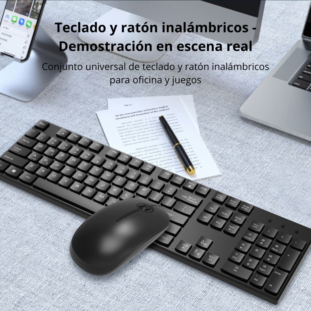 KIT TECLADO Y MOUSE INALÁMBRICO SEISA DN-K88 CON Ñ Y CONEXIÓN DUAL - 6