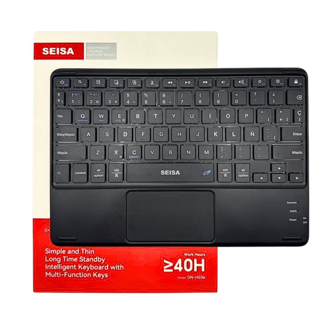 TECLADO INALÁMBRICO SLIM DN-H036 BLUETOOTH CON TOUCHPAD Y TECLAS Ñ - 1