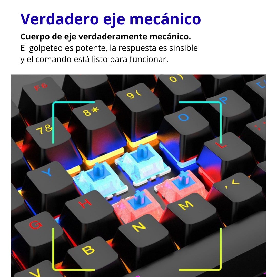 TECLADO MECÁNICO GAMER RGB 104 TECLAS CON ANTI-GHOSTING 26 - 3
