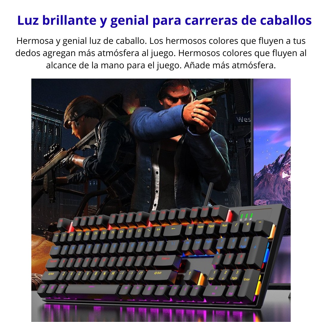 TECLADO MECÁNICO GAMER RGB 104 TECLAS CON ANTI-GHOSTING 26 - 6