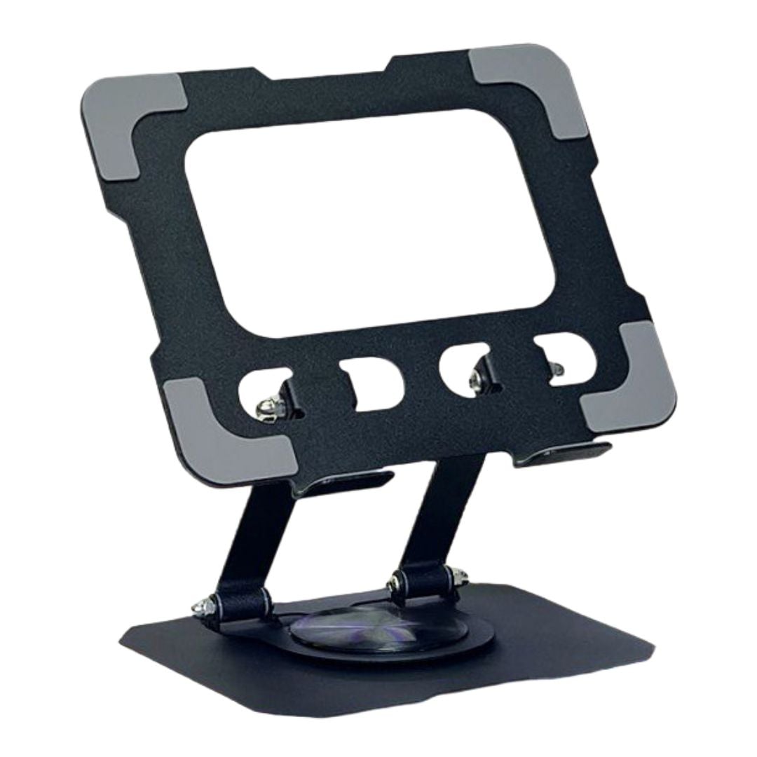SOPORTE METÁLICO PARA TABLET CON DOBLE EJE Y GIRO 360°  NOS955 - 1
