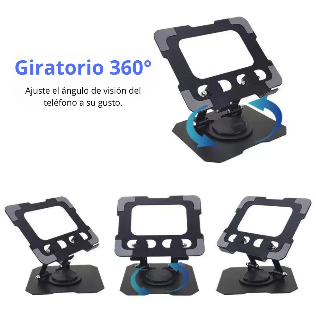 SOPORTE METÁLICO PARA TABLET CON DOBLE EJE Y GIRO 360°  NOS955 - 6