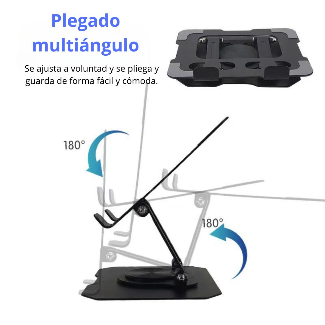 SOPORTE METÁLICO PARA TABLET CON DOBLE EJE Y GIRO 360°  NOS955 - 7