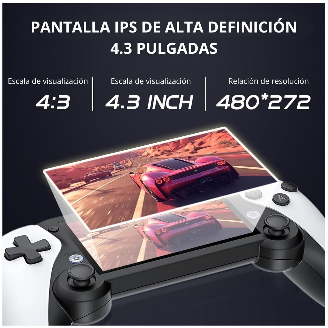 CONSOLA RETRO PORTÁTIL M28 PRO 4.3” HD CON 20,000 JUEGOS Y SALIDA TV - 2